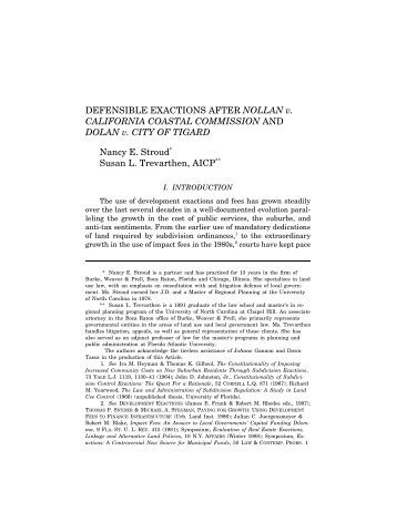 Nollan v. California Coastal Commission - Stetson University ...