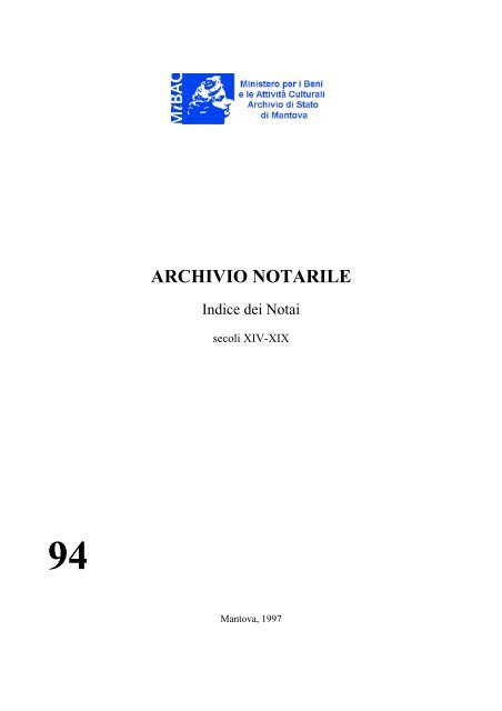 ARCHIVIO NOTARILE - Istituto Centrale per gli Archivi
