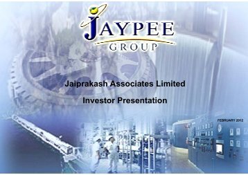 JAL Investor Presentation - Jaypee Group