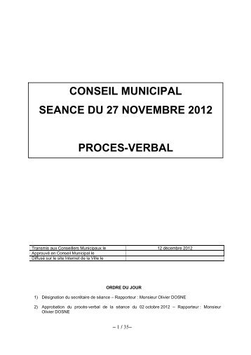 conseil municipal seance du 27 novembre 2012 ... - Joinville-le-Pont