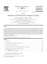 Application of thermodynamic principles in ecology - GIP