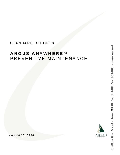 to download the Preventive Maintenance ... - Angus AnyWhere