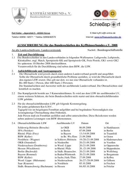 Ausschreibung als PDF-Datei - KyffhÃ¤userbund Landesverband ...