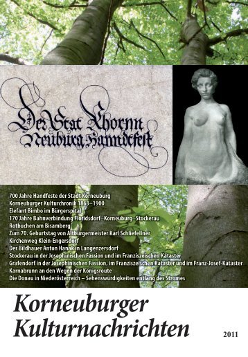 Korneuburger Kulturnachrichten 2011 - Museumsverein Korneuburg