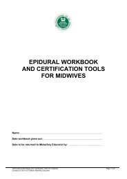 Epidural Workbook and Competency tools
