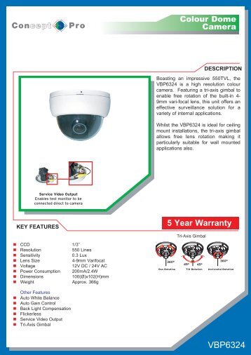 AIR45/50 Range Weatherproof Colour/Mono IR Camera Range