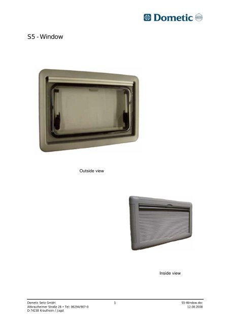 repair s5 window - Leisure Spares