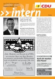 Ausgabe Dezember 2010 - CDU-Gemeindeverband Schwaikheim