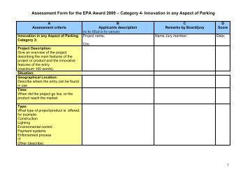 Assessment Form for the EPA Award 2009 â Category 4- Innovation ...