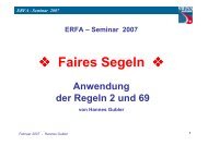 ERFA - Seminar 2007 Disqualifikation nach Regel 2 - Fireball