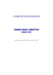 piano degli obiettivi anno 2007 - Comune di Scansano