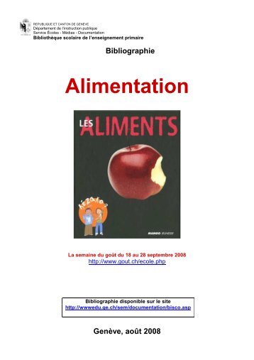 L'alimentation - Bibliographie