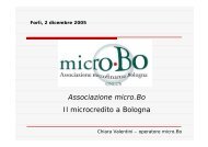 Associazione micro.Bo Il microcredito a Bologna - Aiccon