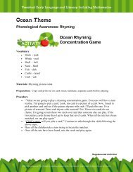 (Rhyming): Ocean Rhyming Concentration Game - Children's ...