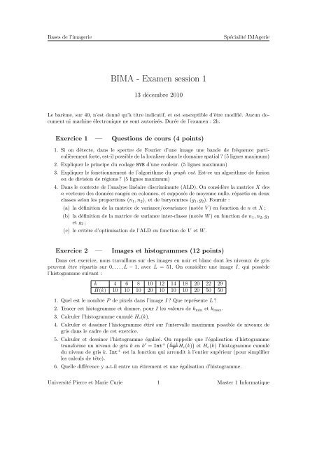 BIMA - Examen session 1 - IA