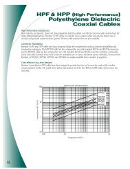 (High Performance) Polyethylene Dielectric Coaxial Cables