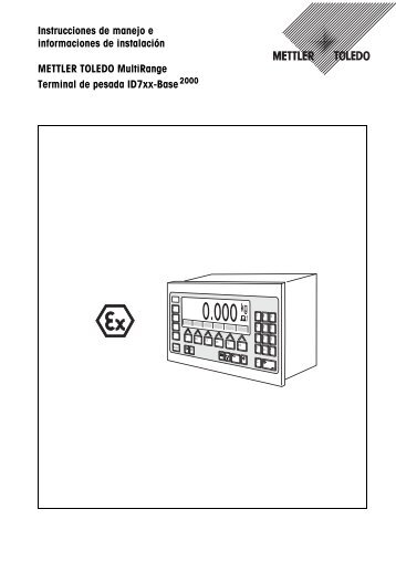 Instrucciones de manejo e informaciones de instalación METTLER ...