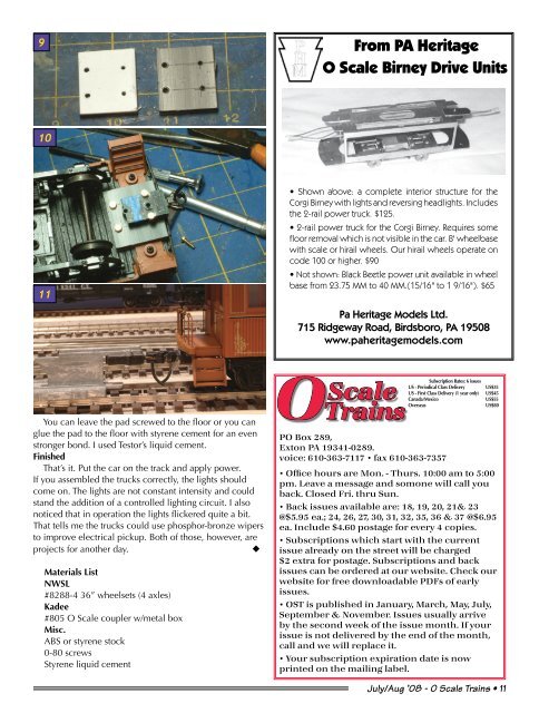 39 - O Scale Trains Magazine Online