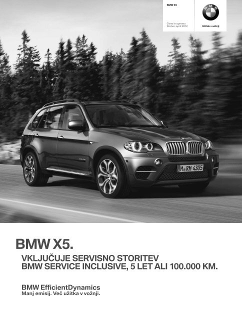 Prenos podatkov Trenutne cene za BMW X5 M (PDF, 0.23 MB).