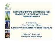 Kenya Private Sector Alliance (KEPSA) - Aquaya