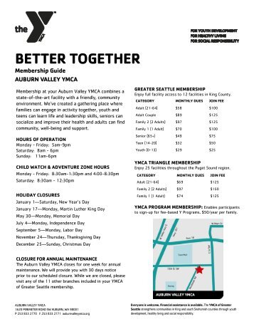 BETTER TOGETHER - YMCA of Greater Seattle