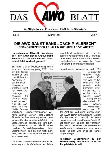 Download AWO-Blatt Ausgabe 2 - April 2007 - Herzlich Willkommen ...