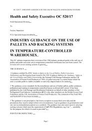 Industry guidance on the use of pallets and racking systems in ...