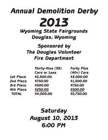 Demolition Derby (.pdf) - Wyoming State Fair and Rodeo