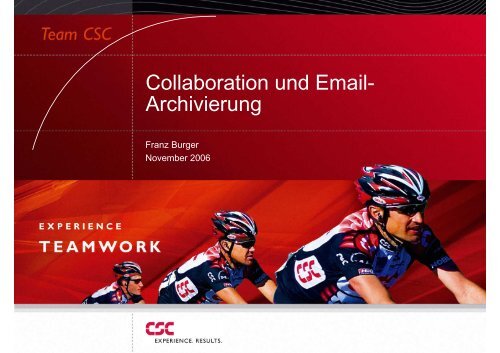 Collaboration und Email- Archivierung - CSC