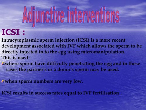 In vitro fertilisation supervised by Dr.Ali Alhussaini Dr. Sausan Talib