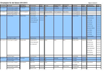 Einsatzplan Saison 2012/2013 - SV Schemmerhofen - Abteilung ...