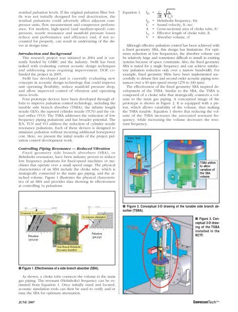 gmrc advanced reciprocating compressor technology - Southwest ...