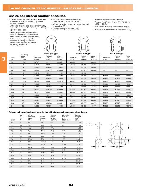 shacklesforg - Products On American Crane & Equipment Corp.