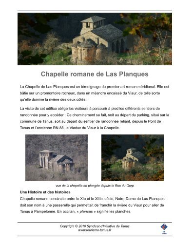 Chapelle romane de Las Planques - Tanus