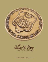 2011Ã¢Â€Â“2012 Annual Report - William & Mary Law