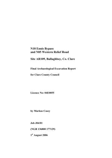 Final Archaeological Excavation Report (PDF file) - Clare County ...