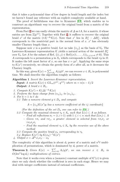 A Polynomial Time Algorithm for the Braid Diffie-Hellman Conjugacy ...