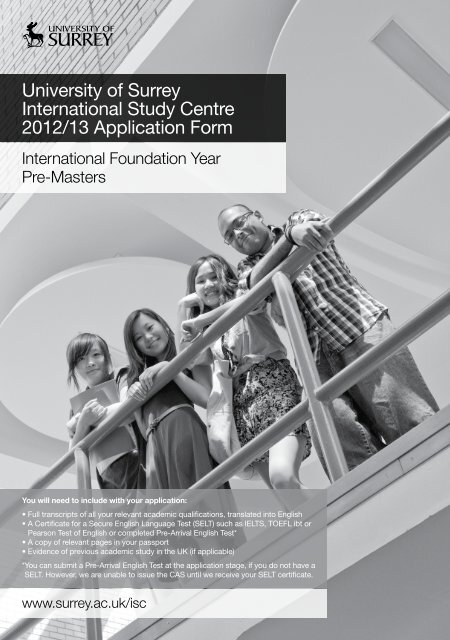 University of Surrey International Study Centre 2012 ... - Study Group