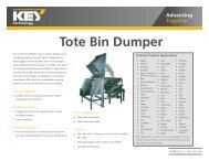 Tote Bin Dumper Brochure - Key Technology