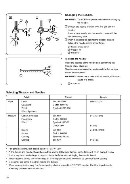 instruction book - Janome