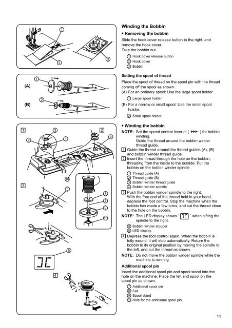 instruction book - Janome