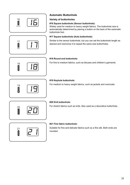 instruction book - Janome