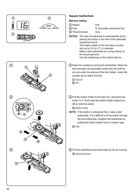 instruction book - Janome