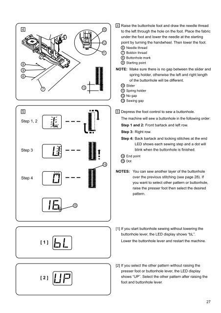 instruction book - Janome