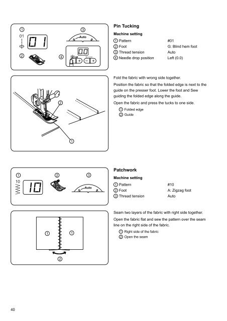 instruction book - Janome