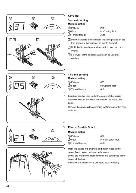 instruction book - Janome