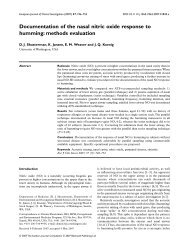 Documentation of the nasal nitric oxide response to humming ...