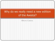 Why do we really need a new edition of the Avesta?