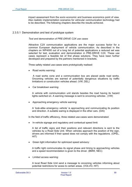 PRE-DRIVE C2X Deliverable D0.3 Final report_20100929.pdf