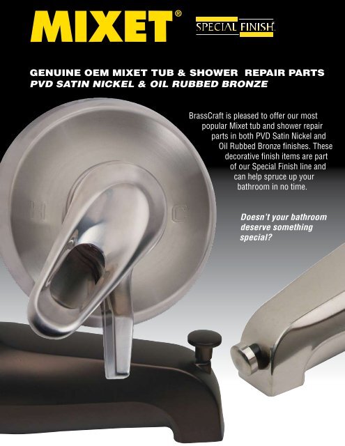 Genuine Oem Mixet Tub & Shower Repair Parts Pvd ... - BrassCraft